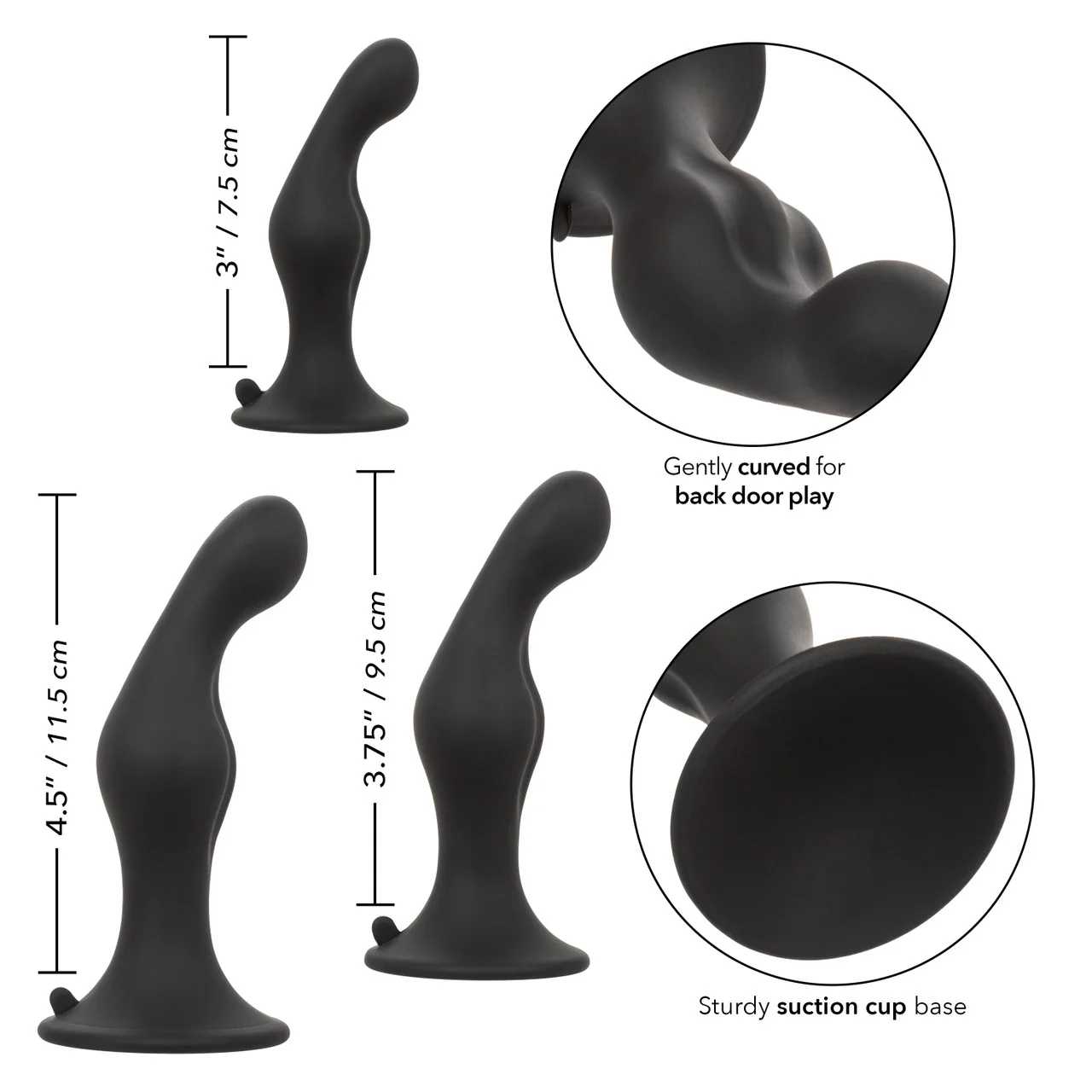 Anal Toys Silicone Anal Ripple Plug Kit (3 Piece) - Image 5