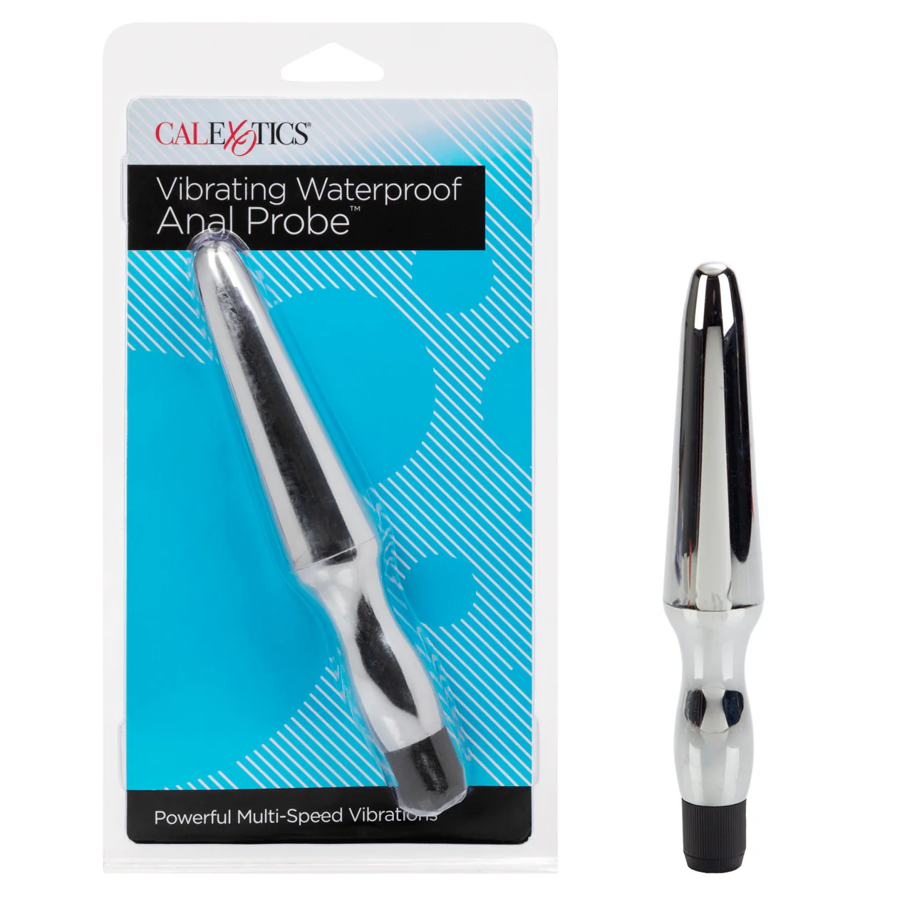 Anal Toys Vibrating Anal Probe Vibrator - Silver