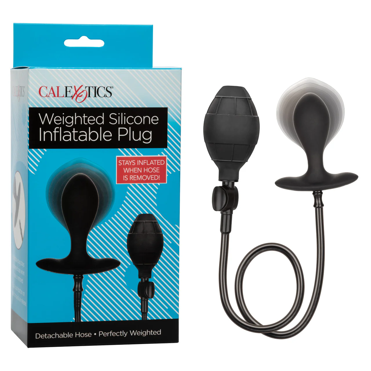 Anal Toys Weighted Silicone Inflatable Plug