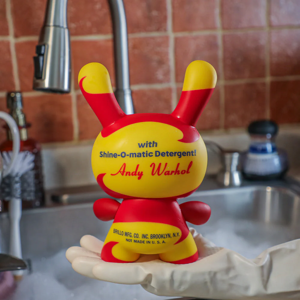 ANDY WARHOL 8 IN MASTERPIECE VINYL YELLOW BRILLO BOX DUNNY - Image 3