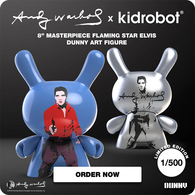Andy Warhol 8” Masterpiece Flaming Star Elvis Dunny Art Figure - Image 2