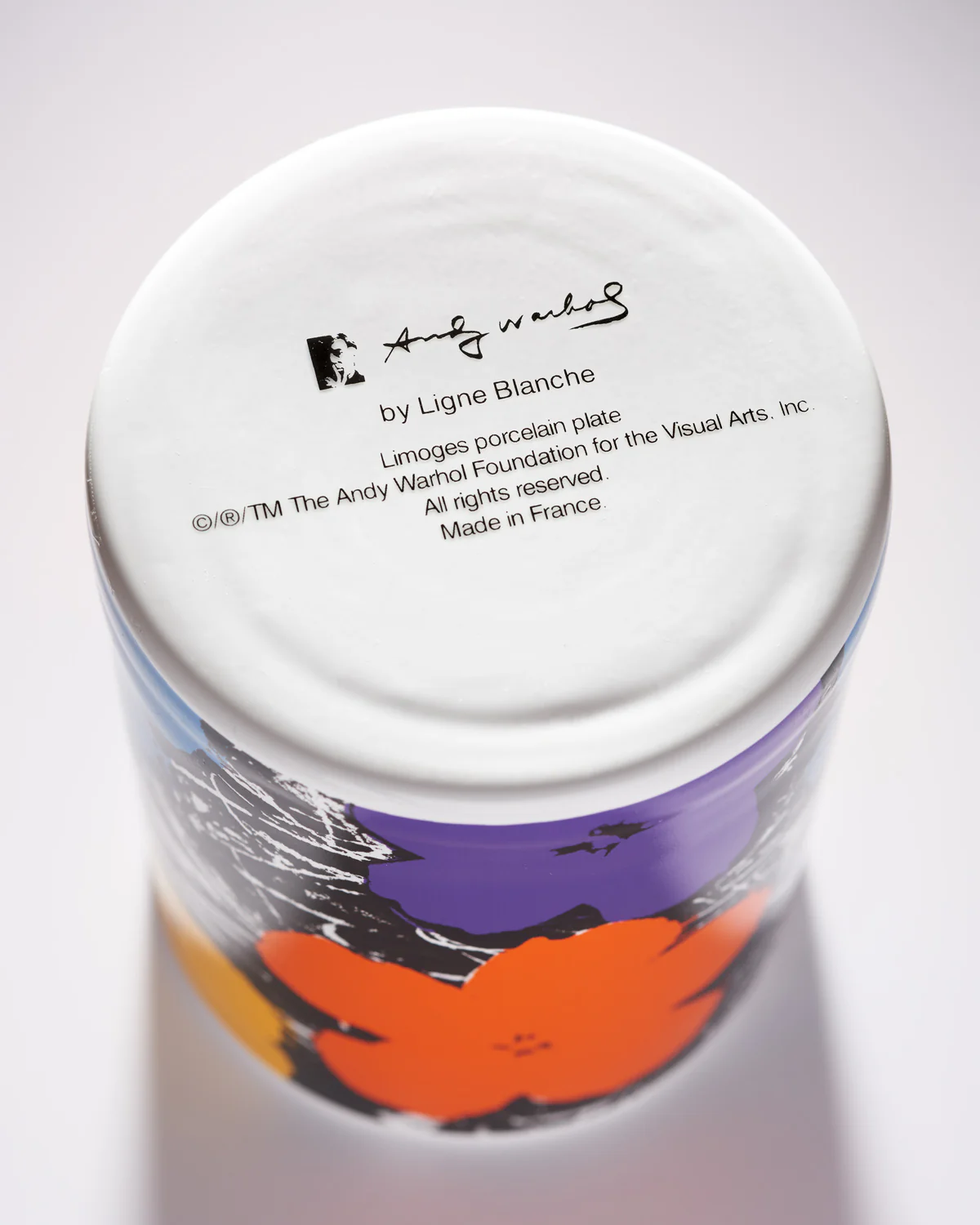 Andy Warhol Blue / Orange / Red Flower Candle - Image 4