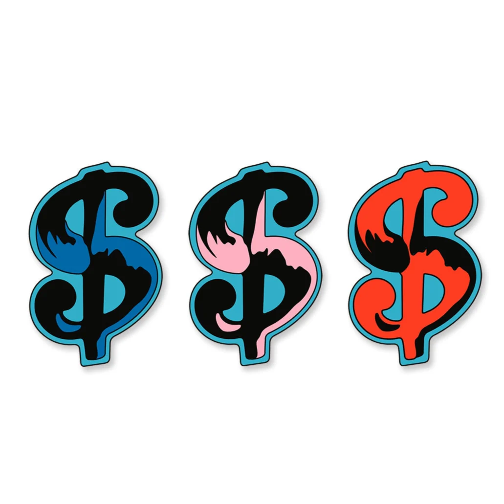 Andy Warhol Dollar Sign Pin Set - Image 2