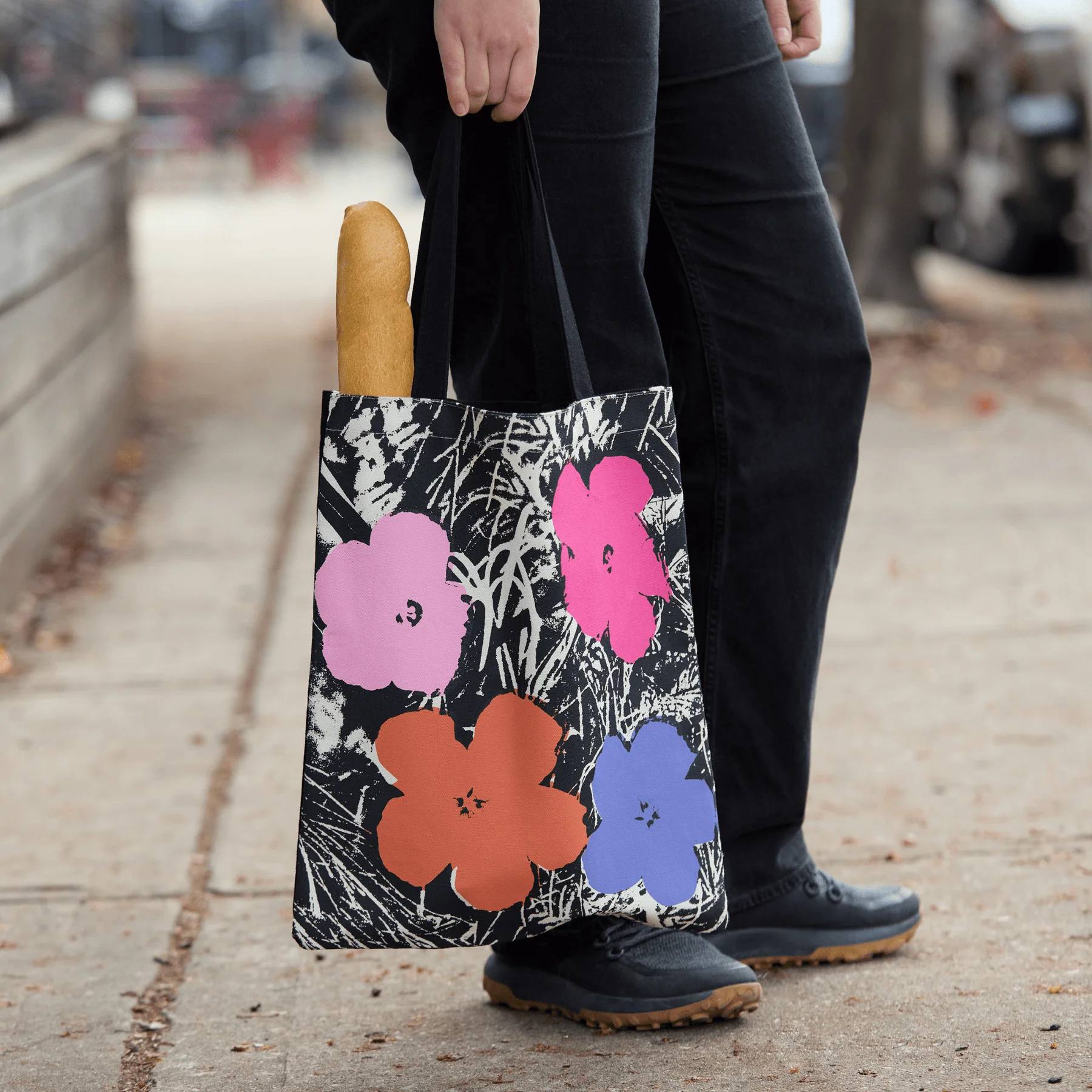 Andy Warhol Flowers Canvas Tote Bag - Image 5