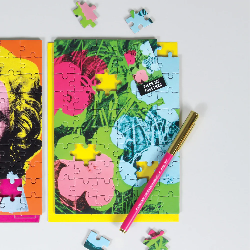 Andy Warhol Flowers Greeting Card Puzzle - Image 5