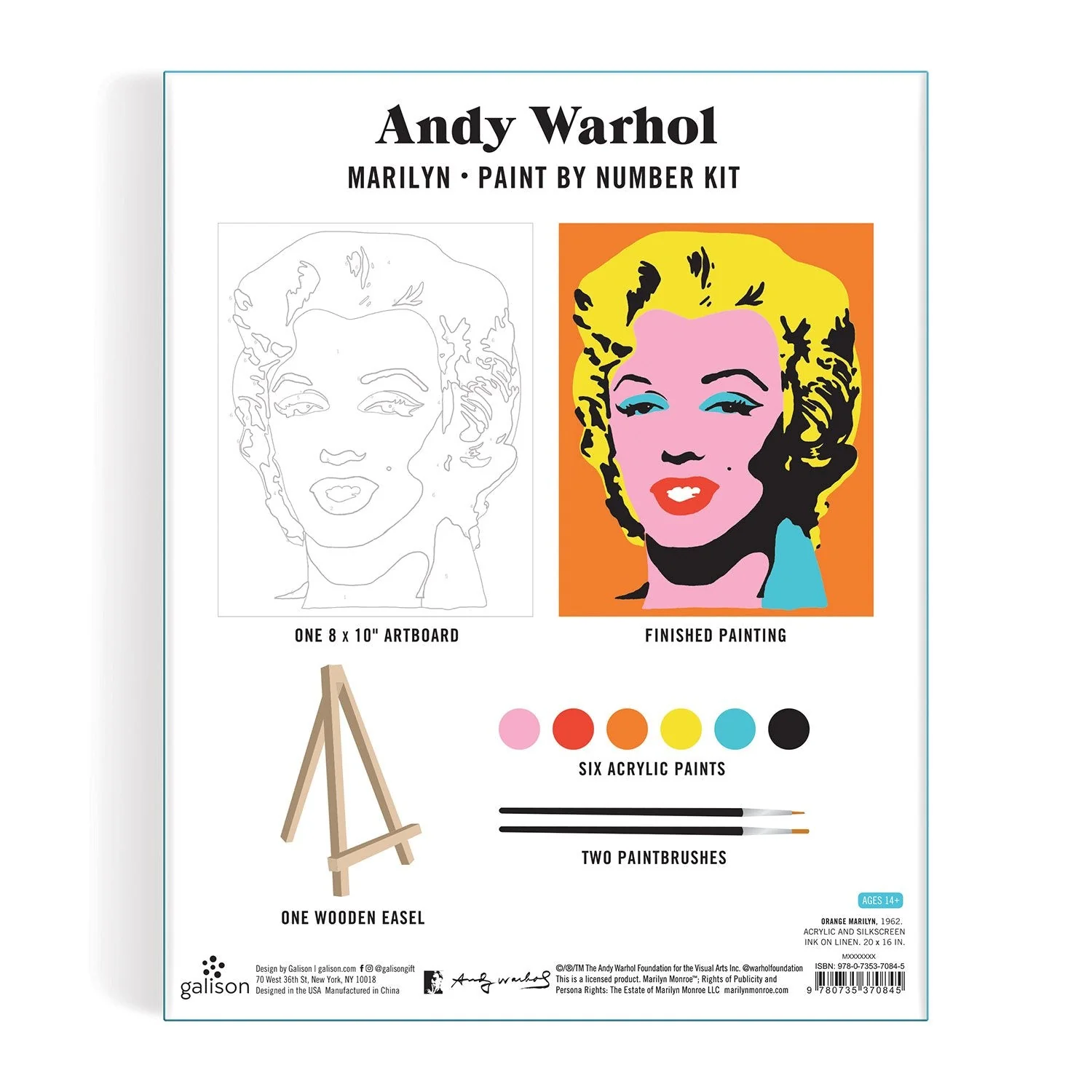 Andy Warhol Marilyn Paint By Number Kit - Image 9