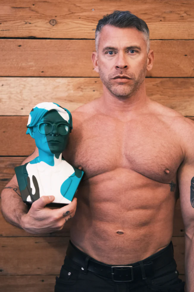 Andy Warhol Green camouflage bust by Kidrobot - Image 3