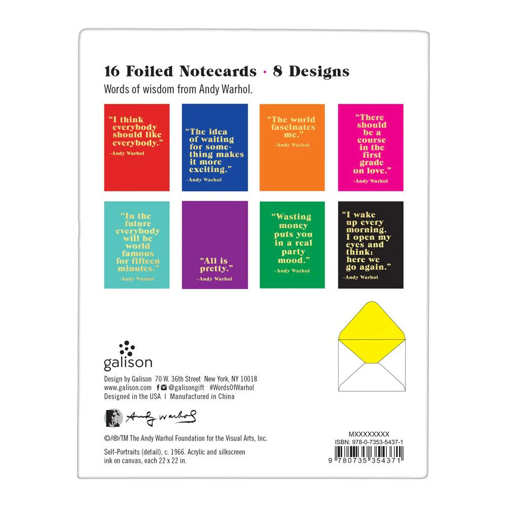 Andy Warhol Philosophy Greeting Assortment Notecards - Image 13