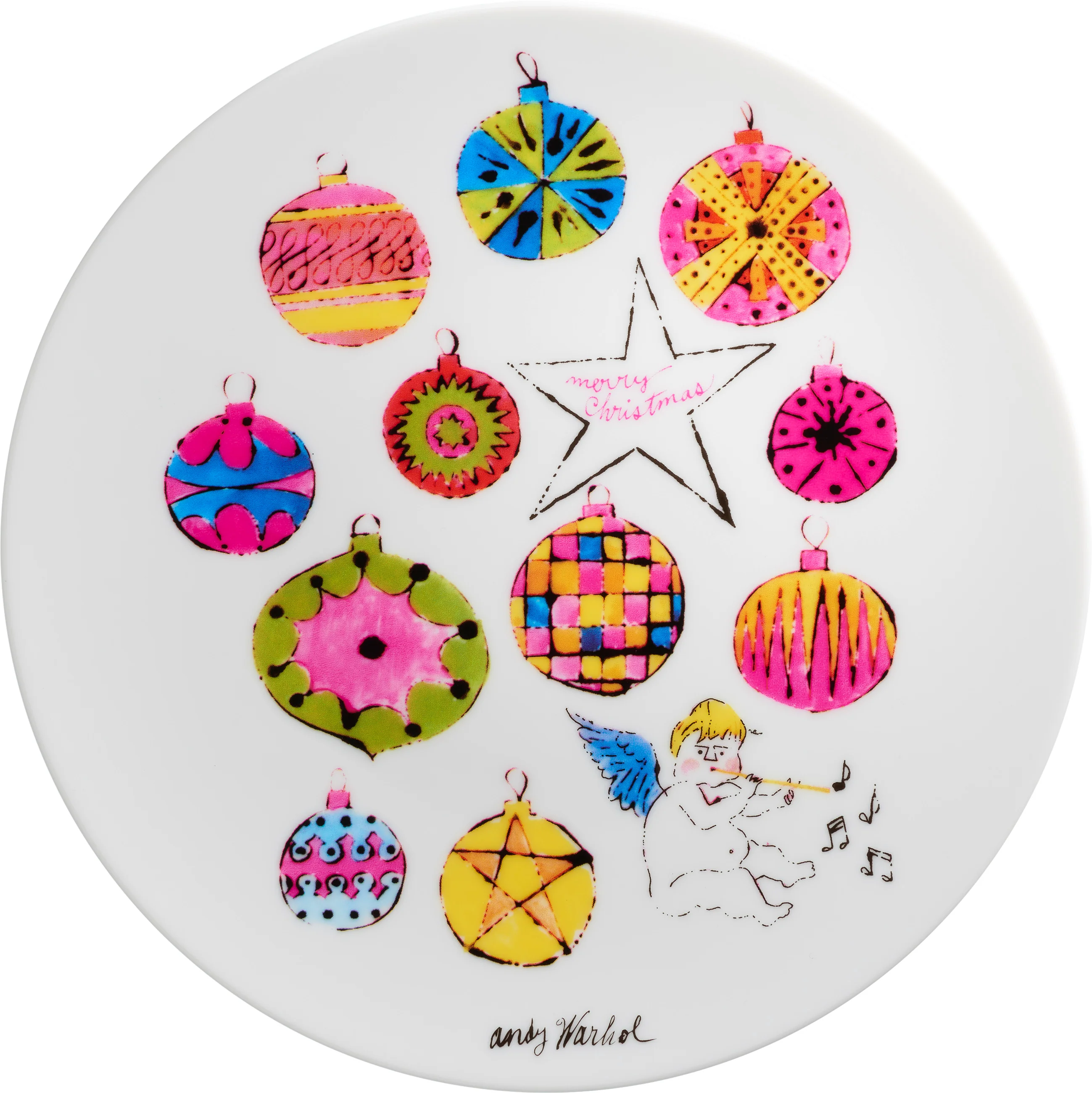 ANDY WARHOL PORCELAIN PLATE - Angel - CHRISTMAS COLLECTION - Image 2