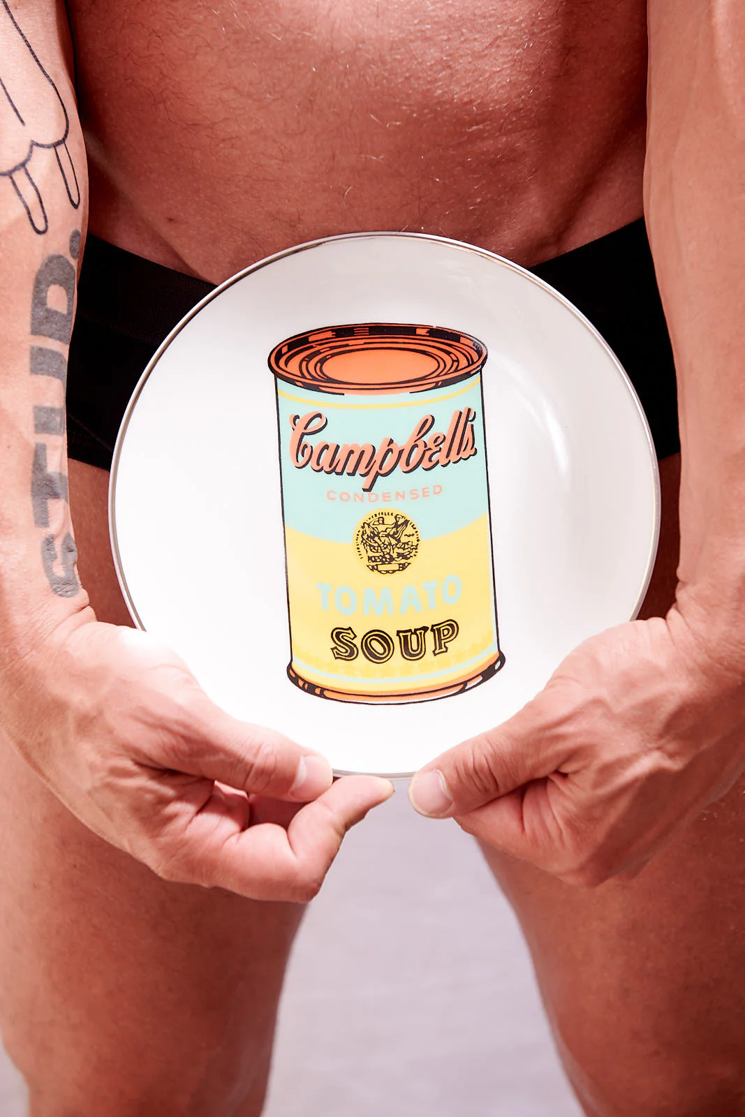 ANDY WARHOL PORCELAIN PLATE -  CAMPBELL - BLUE/YELLOW - Image 4