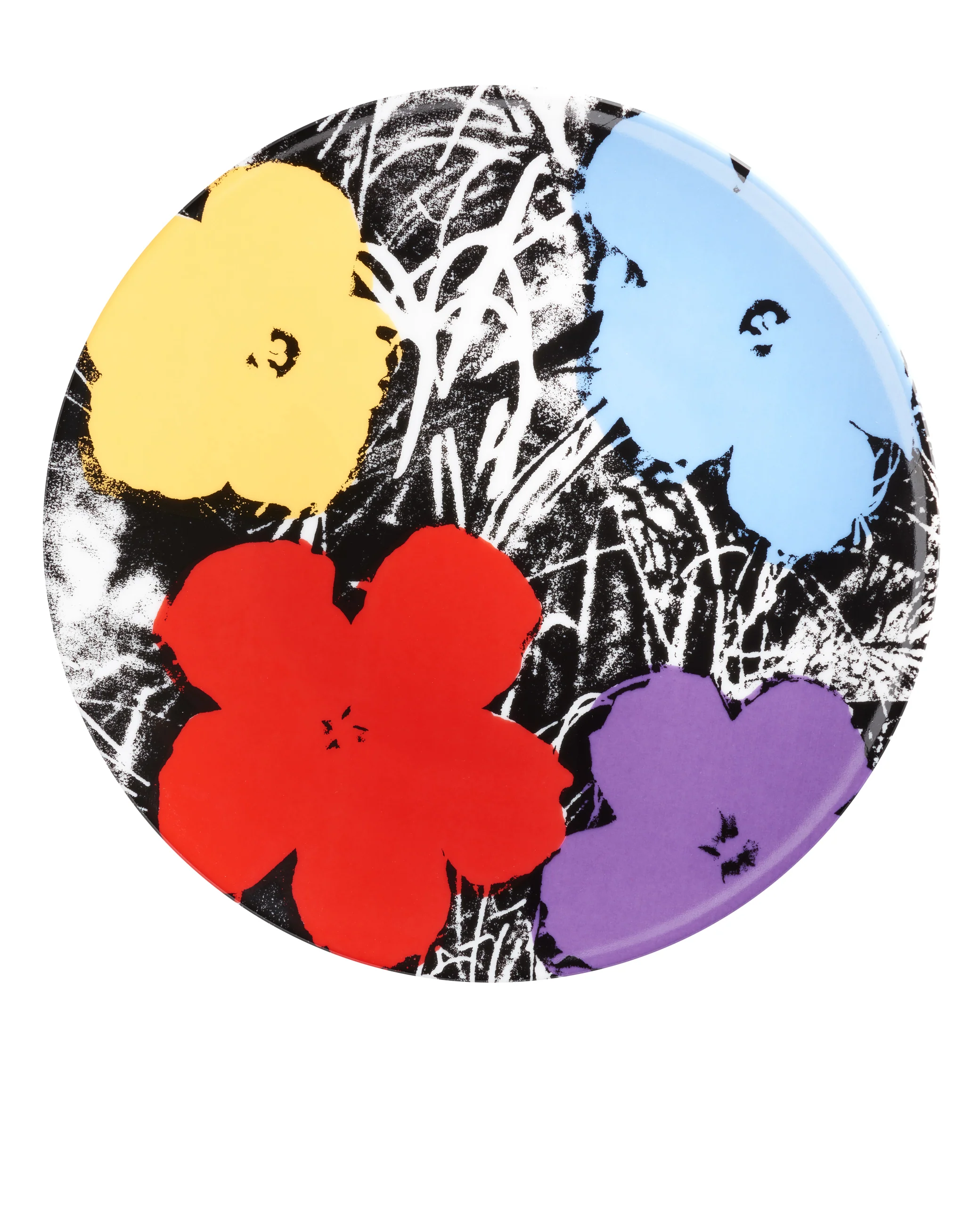 ANDY WARHOL PORCELAIN PLATE - FLOWERS - Purple - Image 2