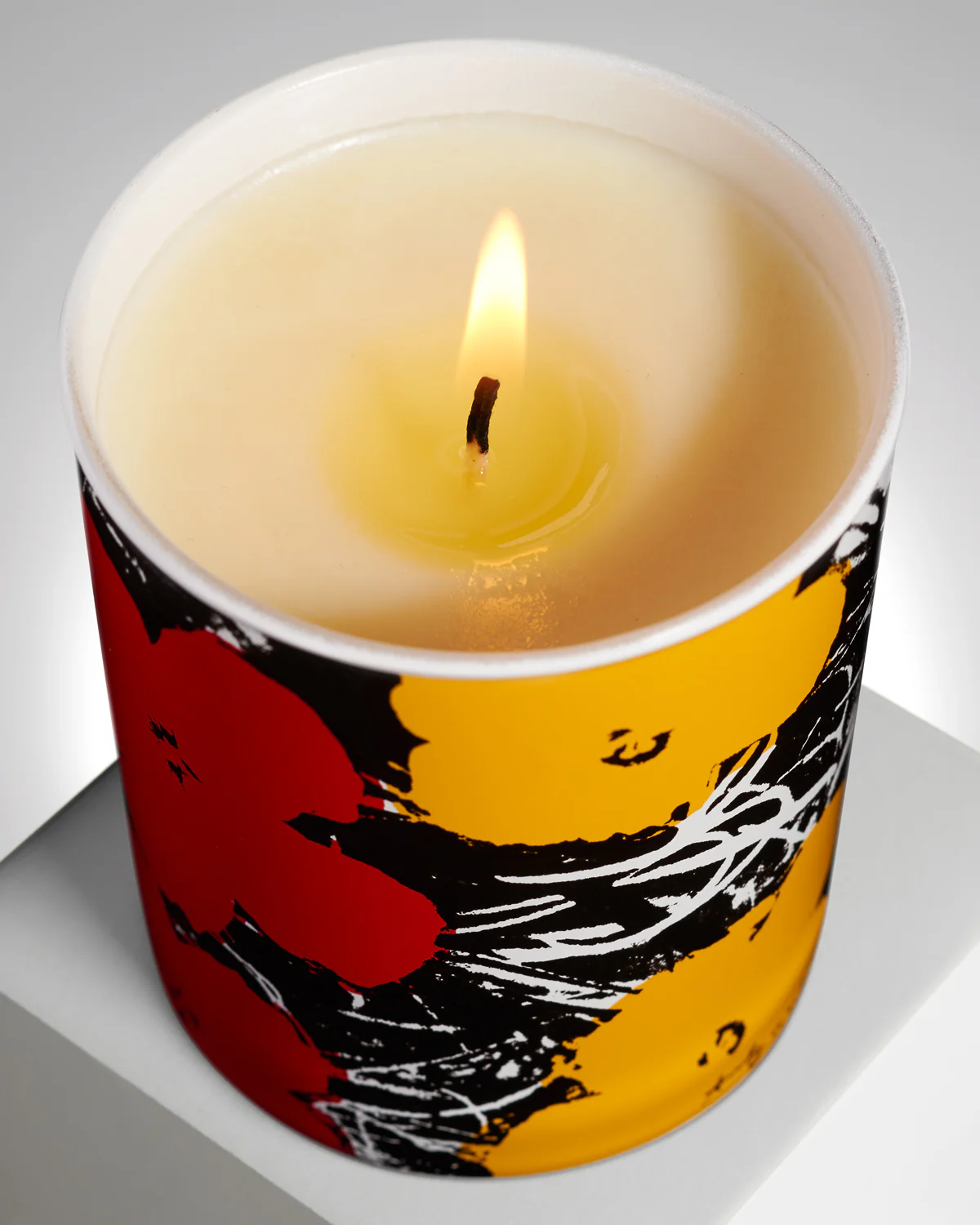 Andy Warhol Red / Yellow Flower Candle - Image 5
