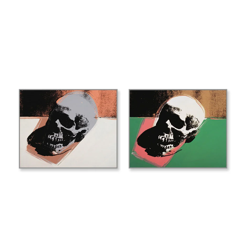Andy Warhol Skulls White Green Pin Set - Image 2