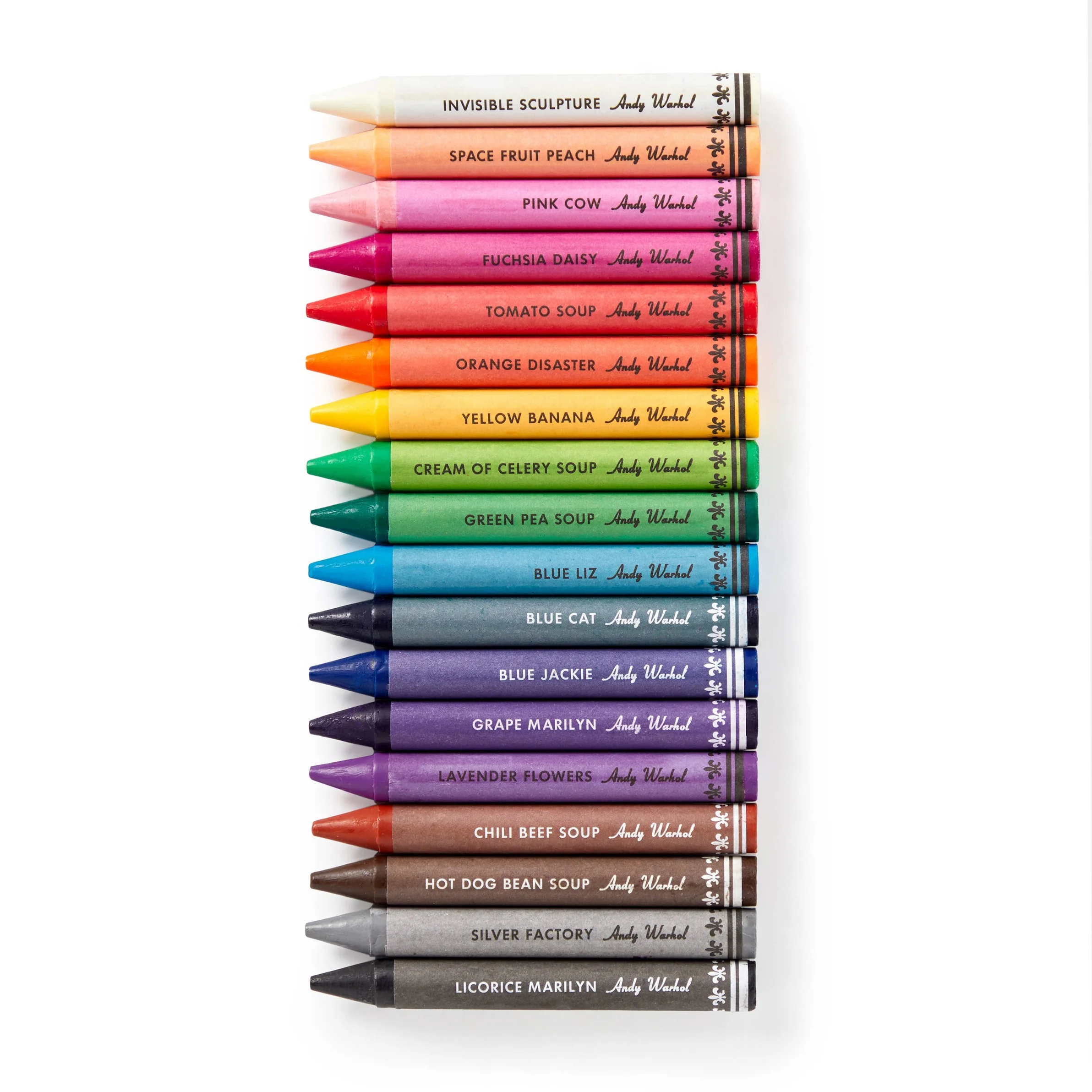 Andy Warhol Soup Can Crayons + Sharpener - Image 2