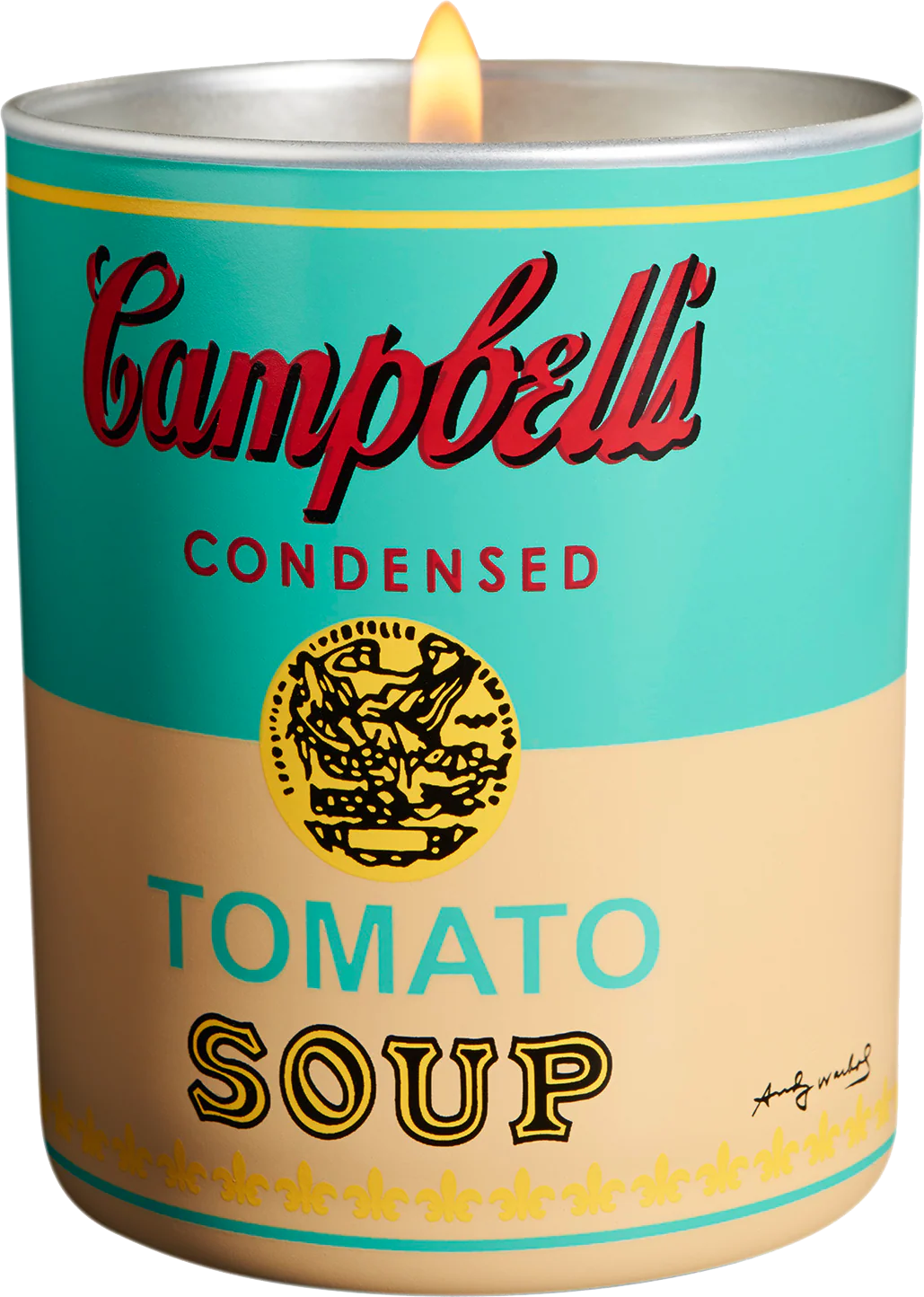 Andy Warhol Yellow/Turquoise Campbell Candle - Image 3