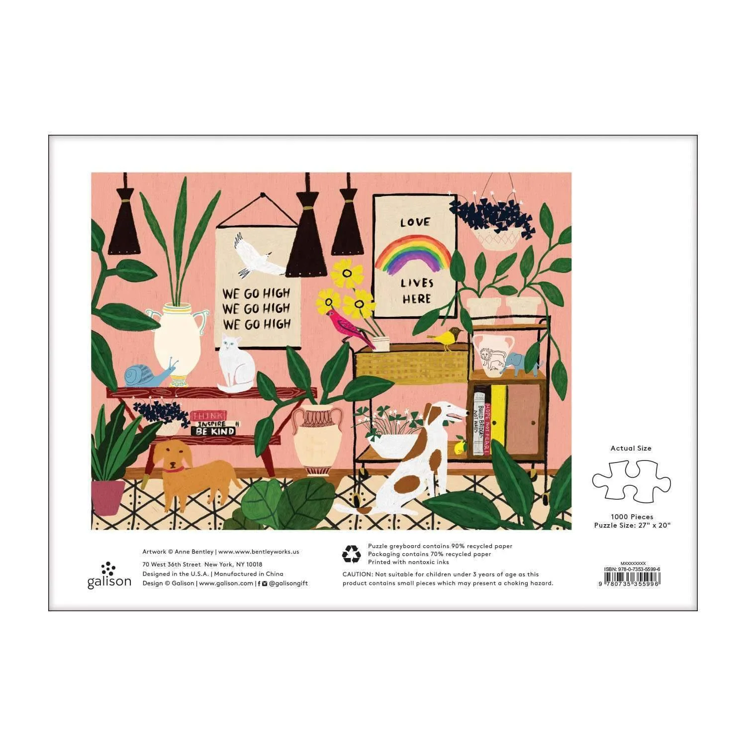 Anne Bentley Love Lives Here 1000 Piece Jigsaw Puzzle - Image 5