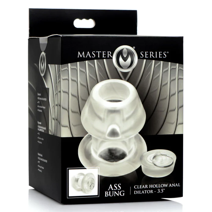 Ass Bung Clear Hollow Anal Dilator With Plug - Large