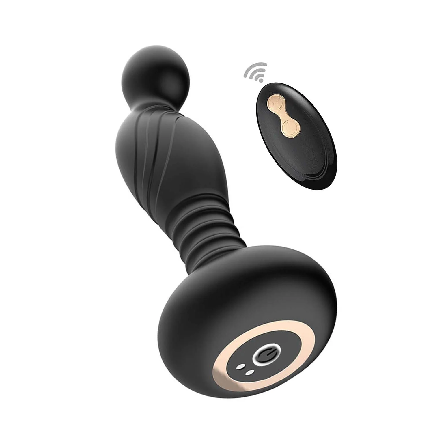 ASS-SATION REMOTE VIBRATING P-SPOT PLUG-BLACK - Image 4
