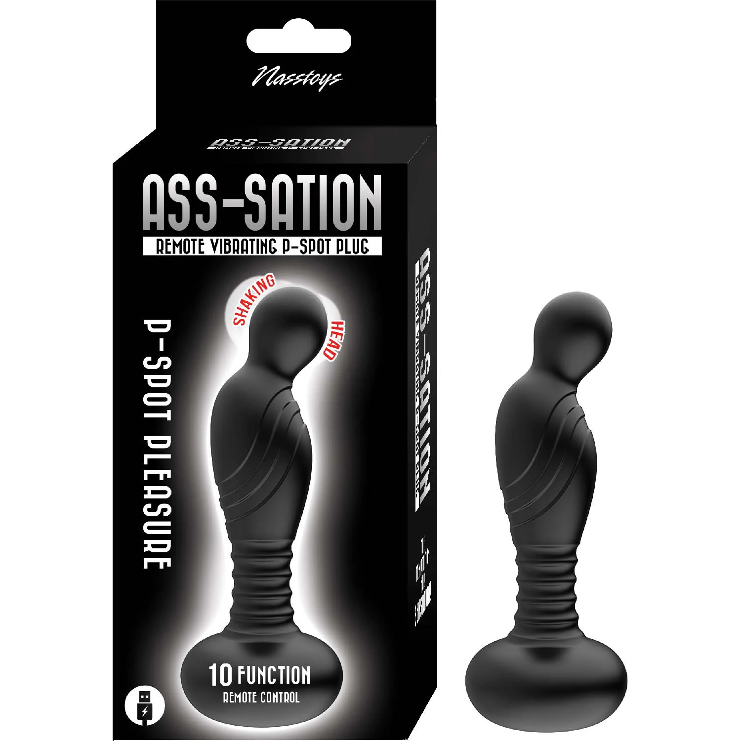 ASS-SATION REMOTE VIBRATING P-SPOT PLUG-BLACK - Image 5