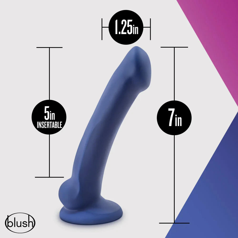 Avant Ergo Mini Indigo D10 Artisan 7 Inch Thin Dildo with Suction Cup Base - Image 4