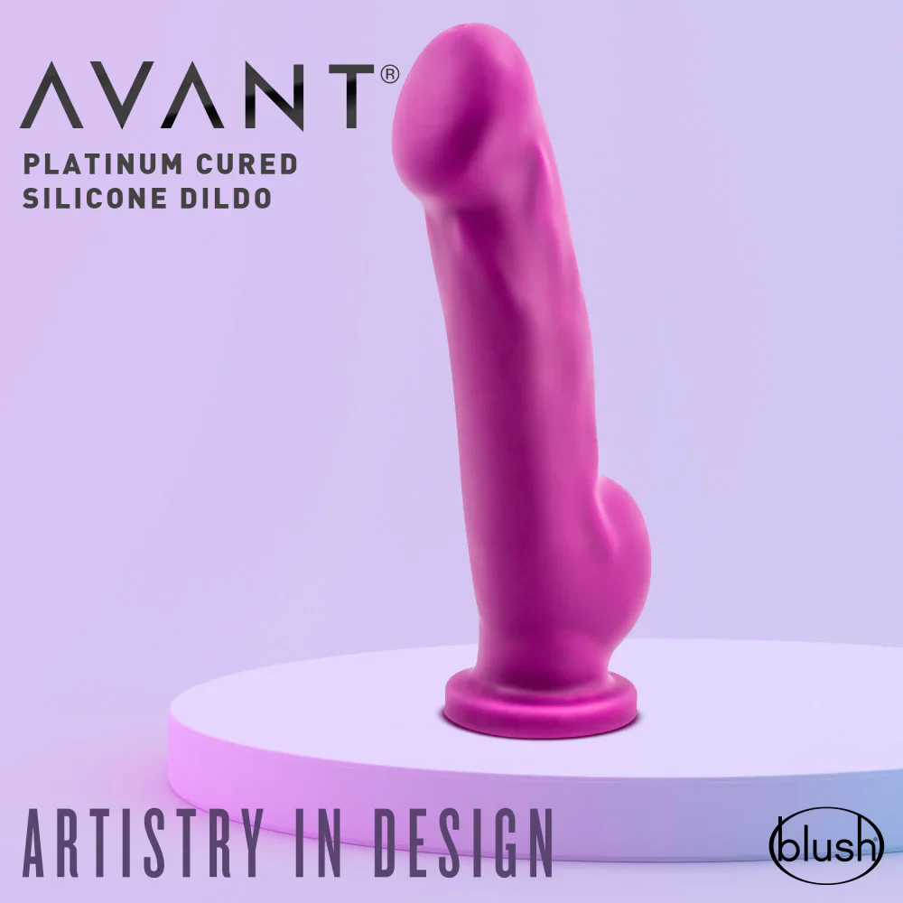 Avant Ergo Violet D7 Artisan 7 Inch Dildo with Suction Cup Base - Image 9