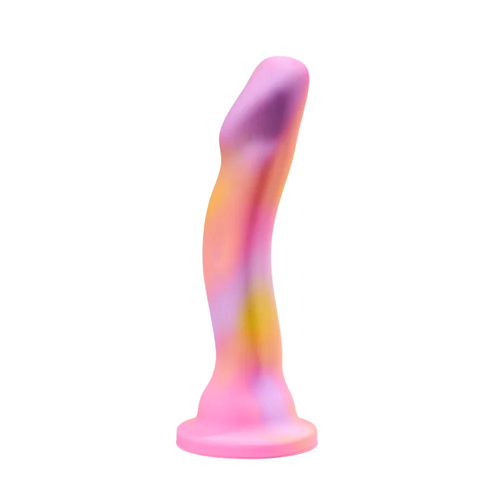 Avant Sun's Out Pink Artisan 7 Inch Curved P-Spot Dildo with Suction Cup Base - Image 4