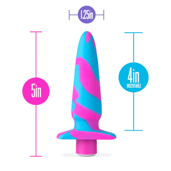 Avant Vibrotize Fuchsia Artisan 5 Inch Powerful Vibrating Stayput™ Butt Plug - Image 3