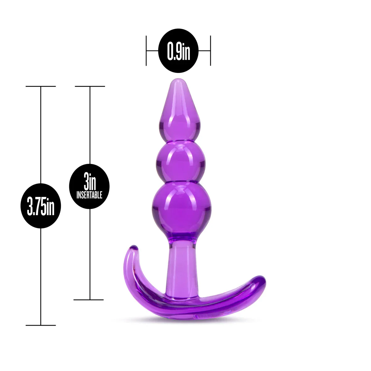 B Yours Blue 3.75-Inch Anal Beads - Image 2
