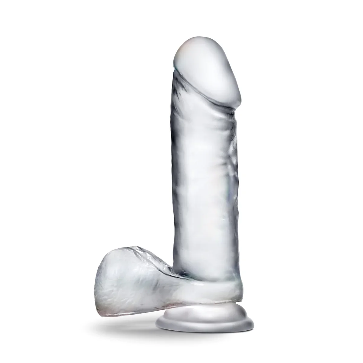 B Yours Diamond Glimmer Realistic Clear 8-Inch Long Dildo - Image 4