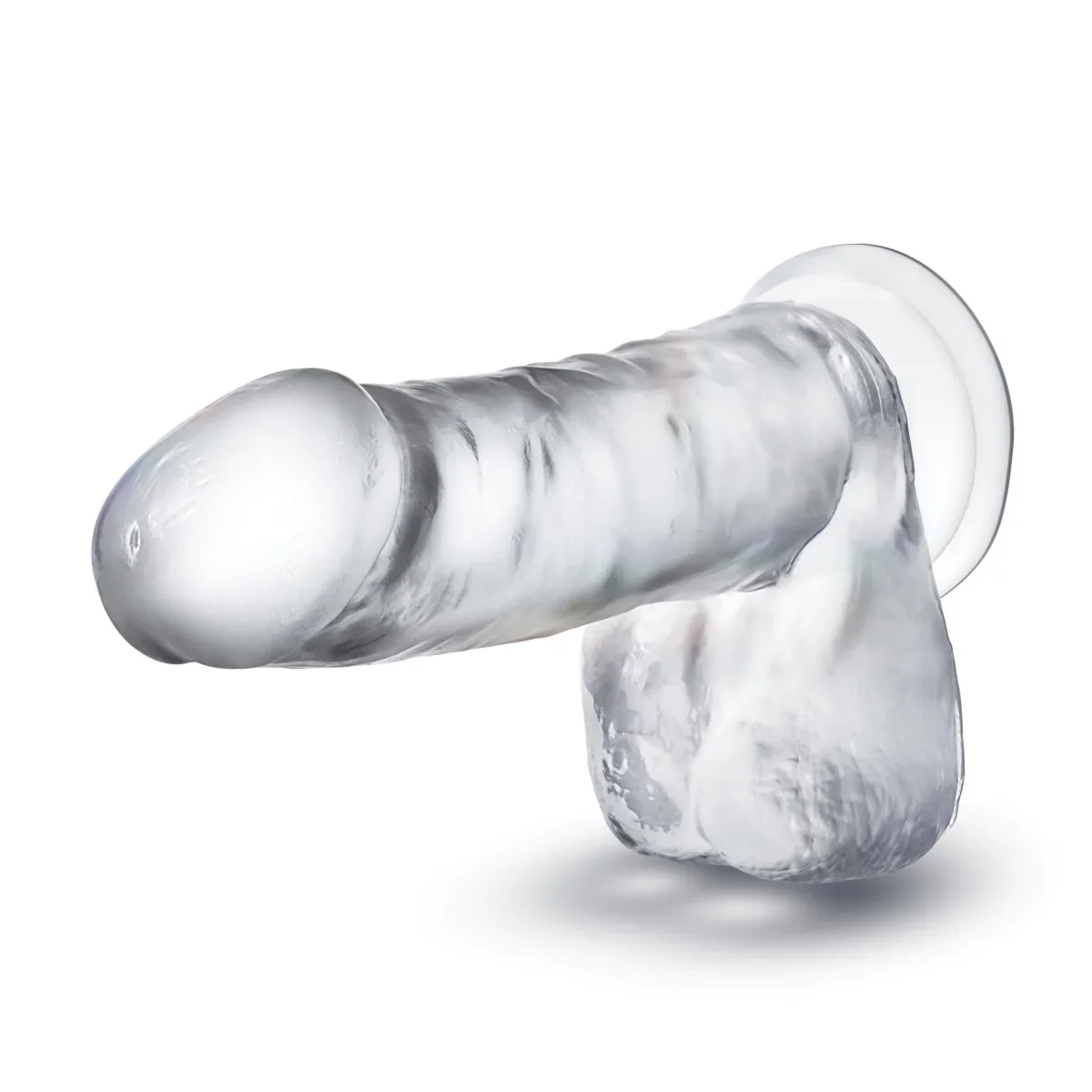 B Yours Diamond Glimmer Realistic Clear 8-Inch Long Dildo - Image 6