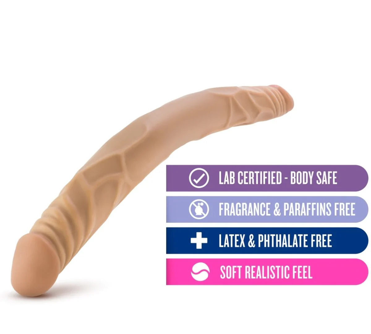 B Yours Double Dildo 14in - Caramel - Image 3