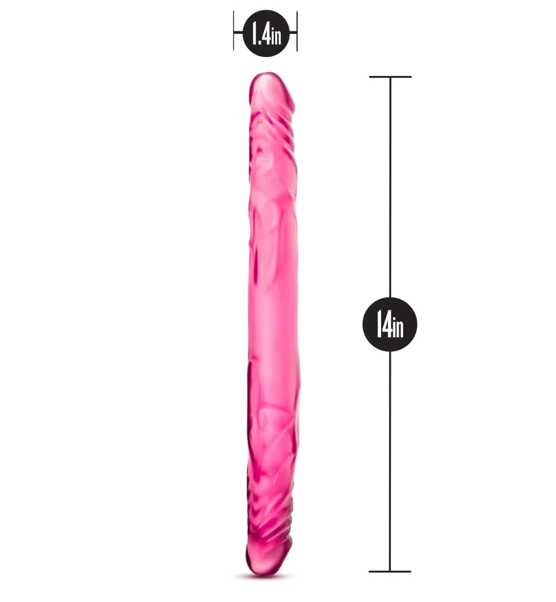 B Yours Pink 14-Inch Long Dildo - Image 2