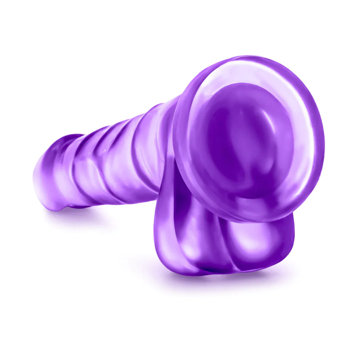 B Yours Sweet N' Hard 4 Realistic Purple 7-Inch Long Dildo - Image 6