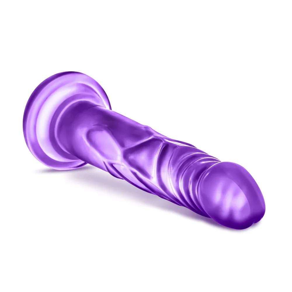 B Yours Sweet N' Hard 5 Realistic Purple 7.5-Inch Long Dildo - Image 4