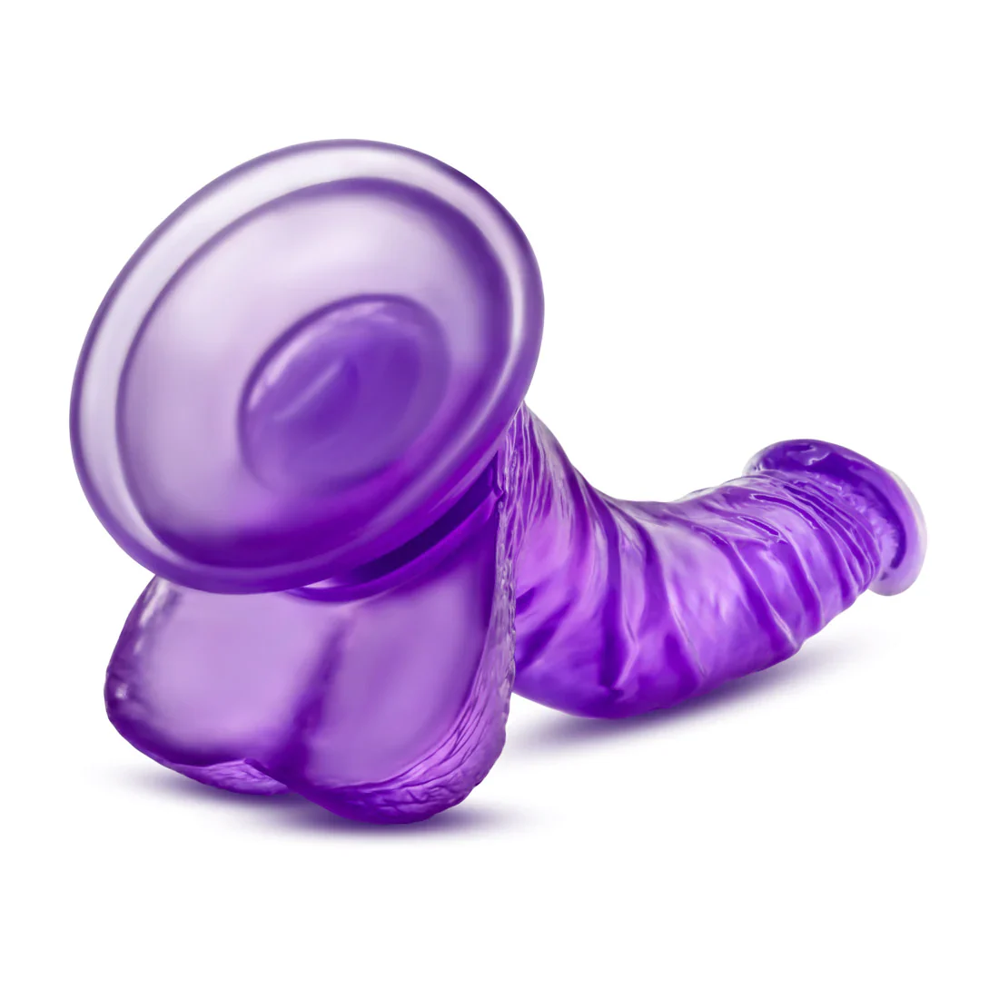 B Yours Sweet N' Hard 7 Realistic Curved Purple 8.5-Inch Long Dildo - Image 4