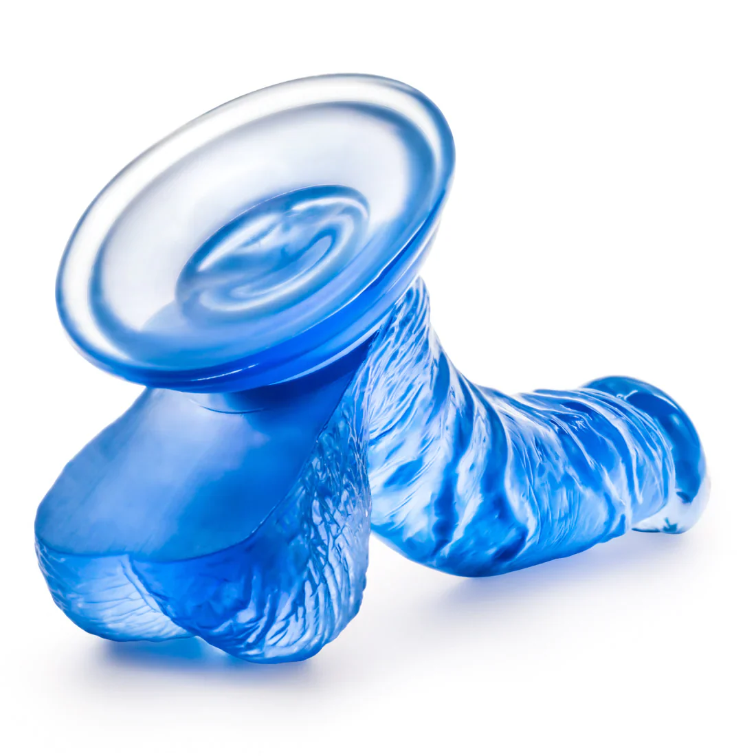 B Yours Sweet N' Hard 8 Realistic Curved Blue 6.5-Inch Long Dildo - Image 5