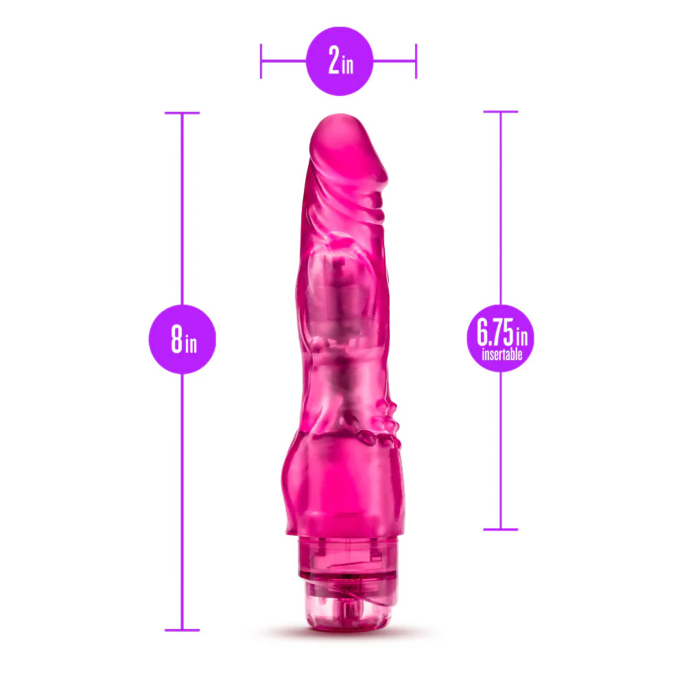 B Yours Vibe #4 Realistic Pink 8-Inch Long Vibrating Dildo - Image 2