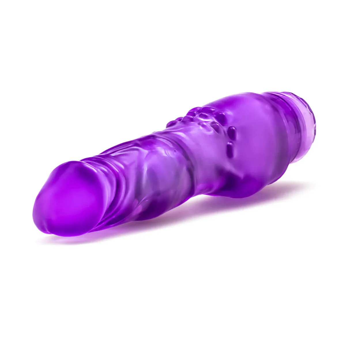 B Yours Vibe #4 Realistic Purple 8-Inch Long Vibrating Dildo - Image 6