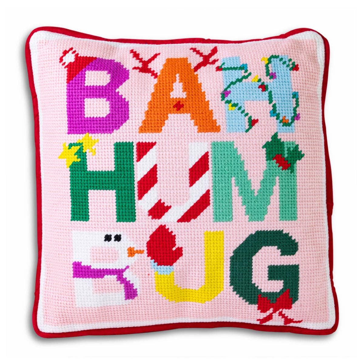 Bah Humbug Needlepoint Pillow - Image 2