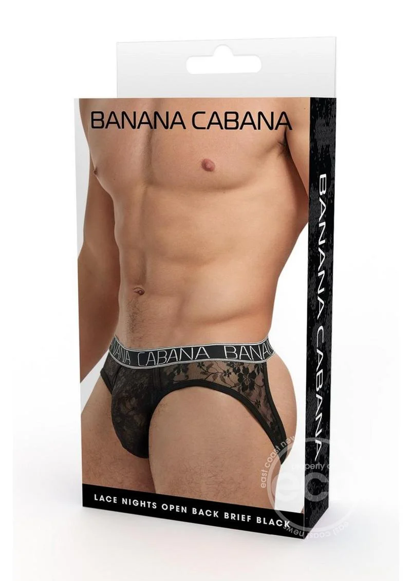 Banana Cabana Lace Nights Open Back Brief - Image 2