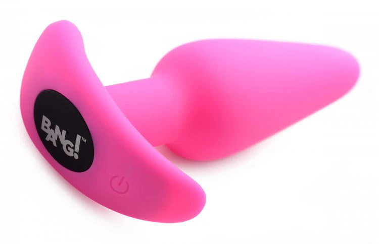BANG Remote Control 21X Vibrating Silicone Butt Plug - Pink - Image 3