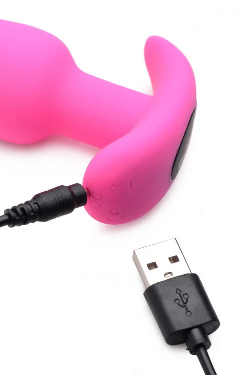 BANG Remote Control 21X Vibrating Silicone Butt Plug - Pink - Image 4