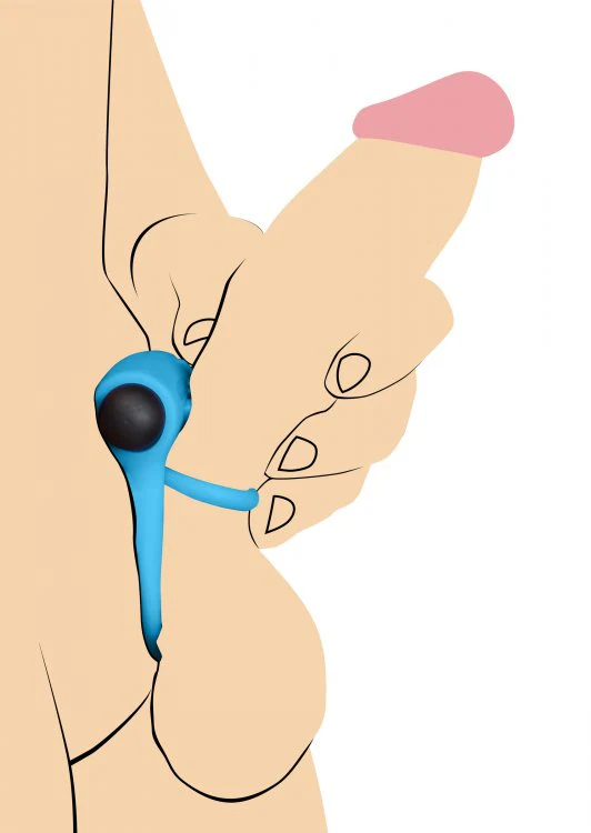BANG Remote Control 28X Vibrating Cock Ring & Bullet - Blue - Image 5