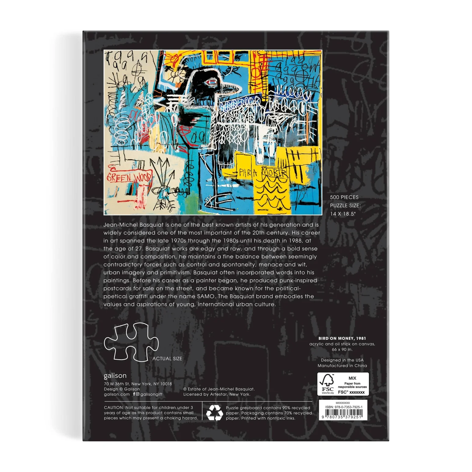 Basquiat Bird On Money 500 Piece Book Puzzle - Image 4