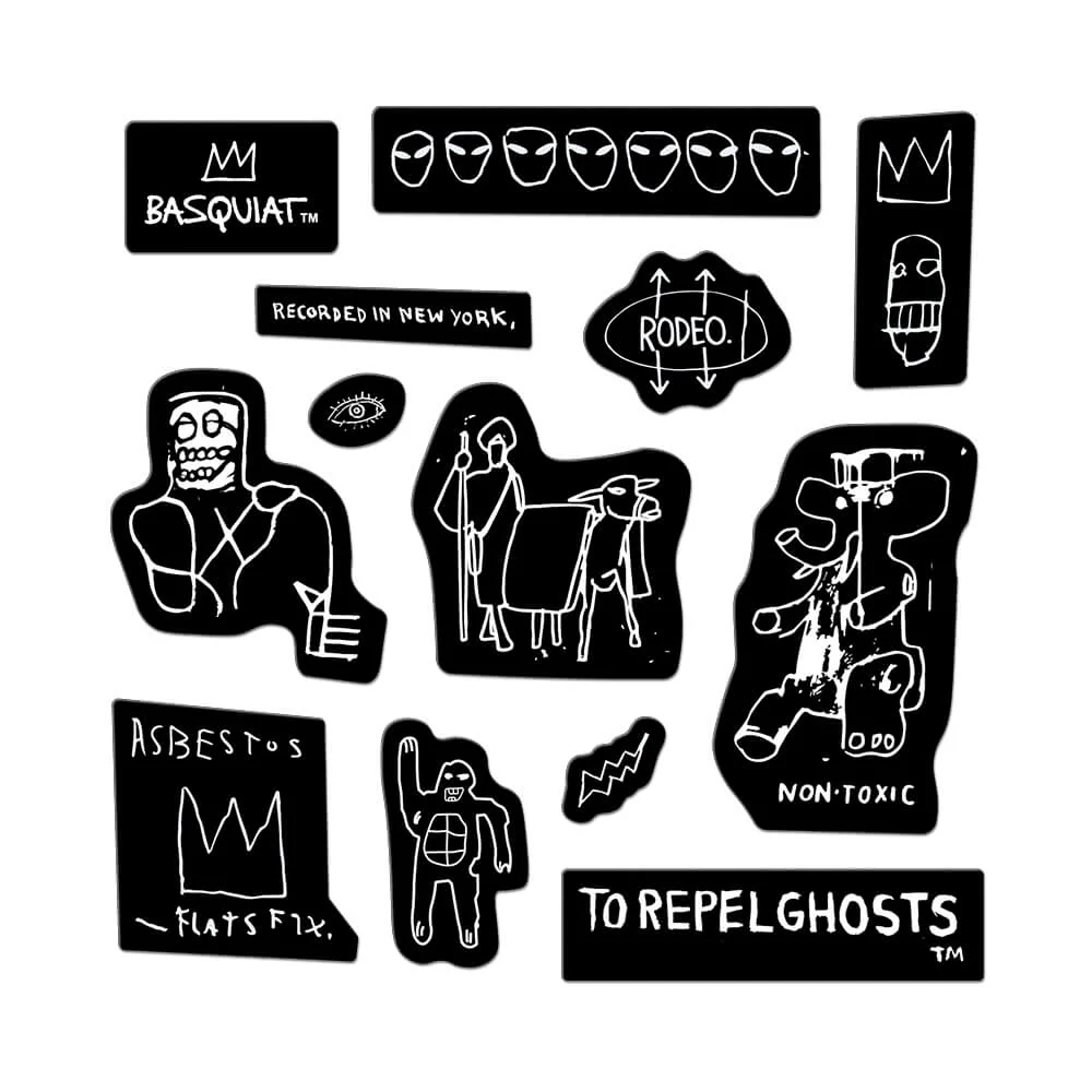 Basquiat in Black & White - Sheet of 13 Kiss-Cut Stickers - Image 2