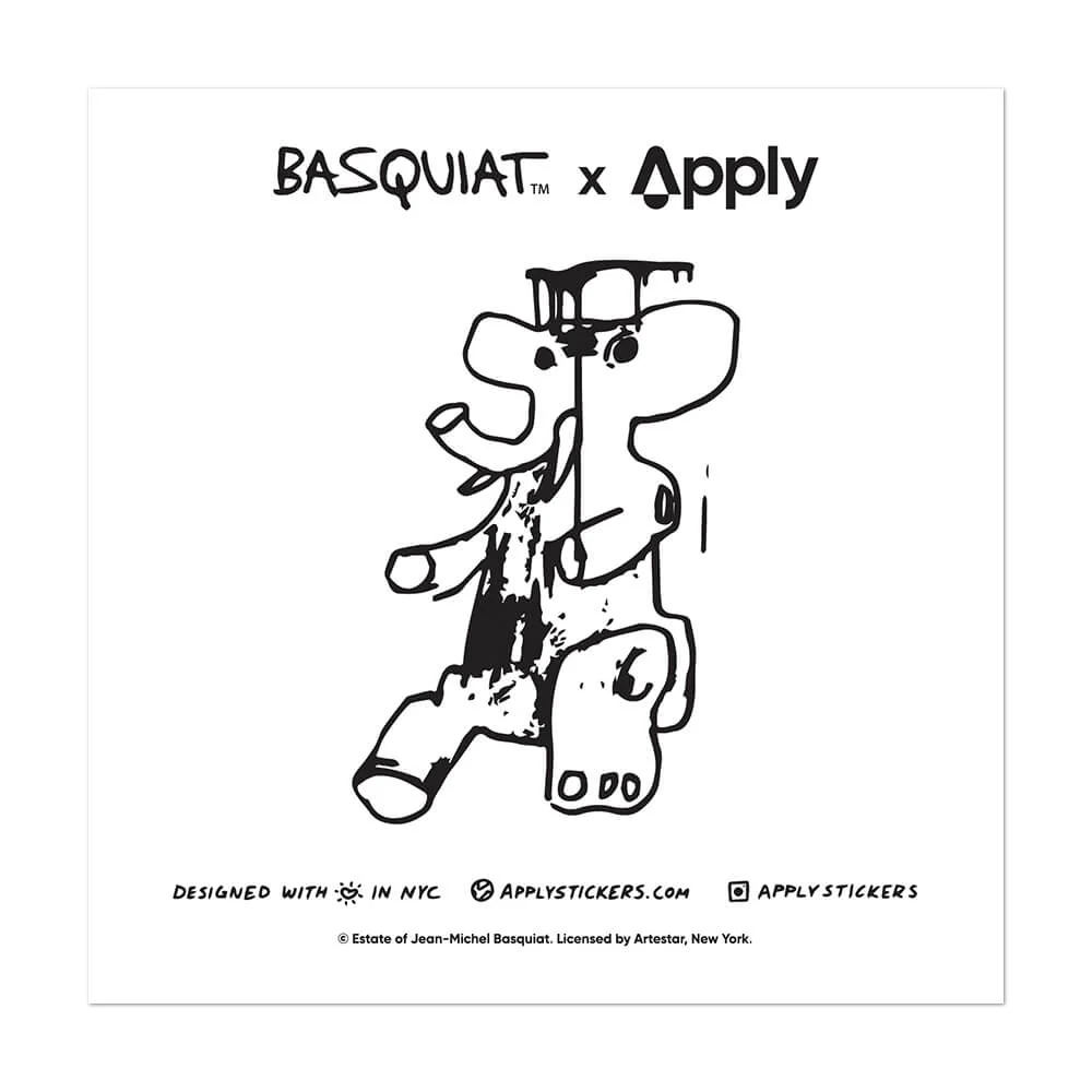 Basquiat in Black & White - Sheet of 13 Kiss-Cut Stickers - Image 3