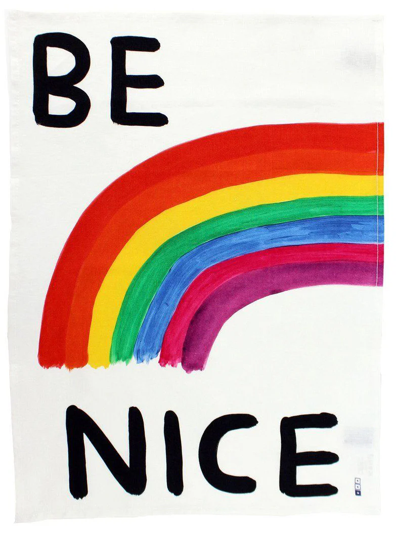 Be Nice Tea Towel - Third Drawer Down X David Shrigley - Image 3