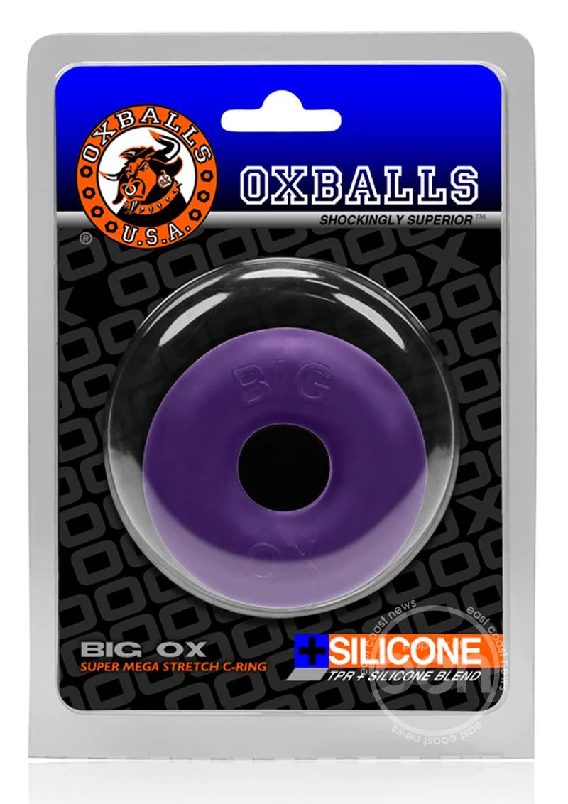 Big Ox Super Mega Stretch Cockring Silicone Purple - Image 2