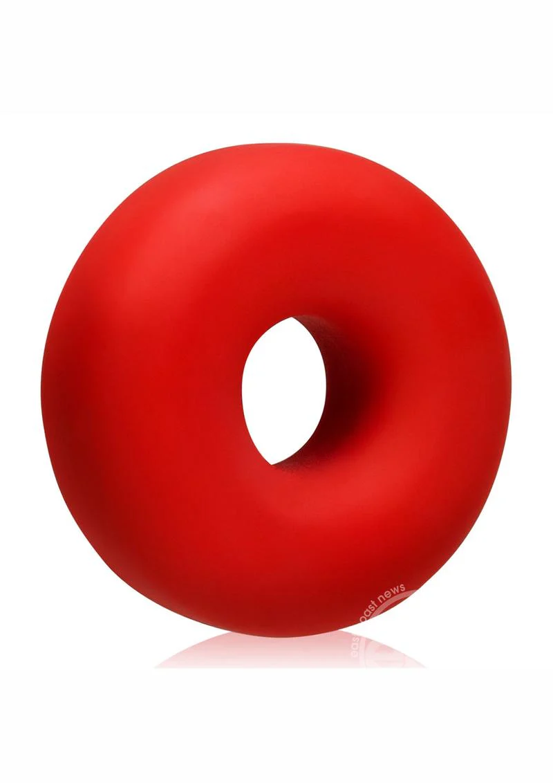 Big Ox Super Mega Stretch Cockring Silicone - Red - Image 4