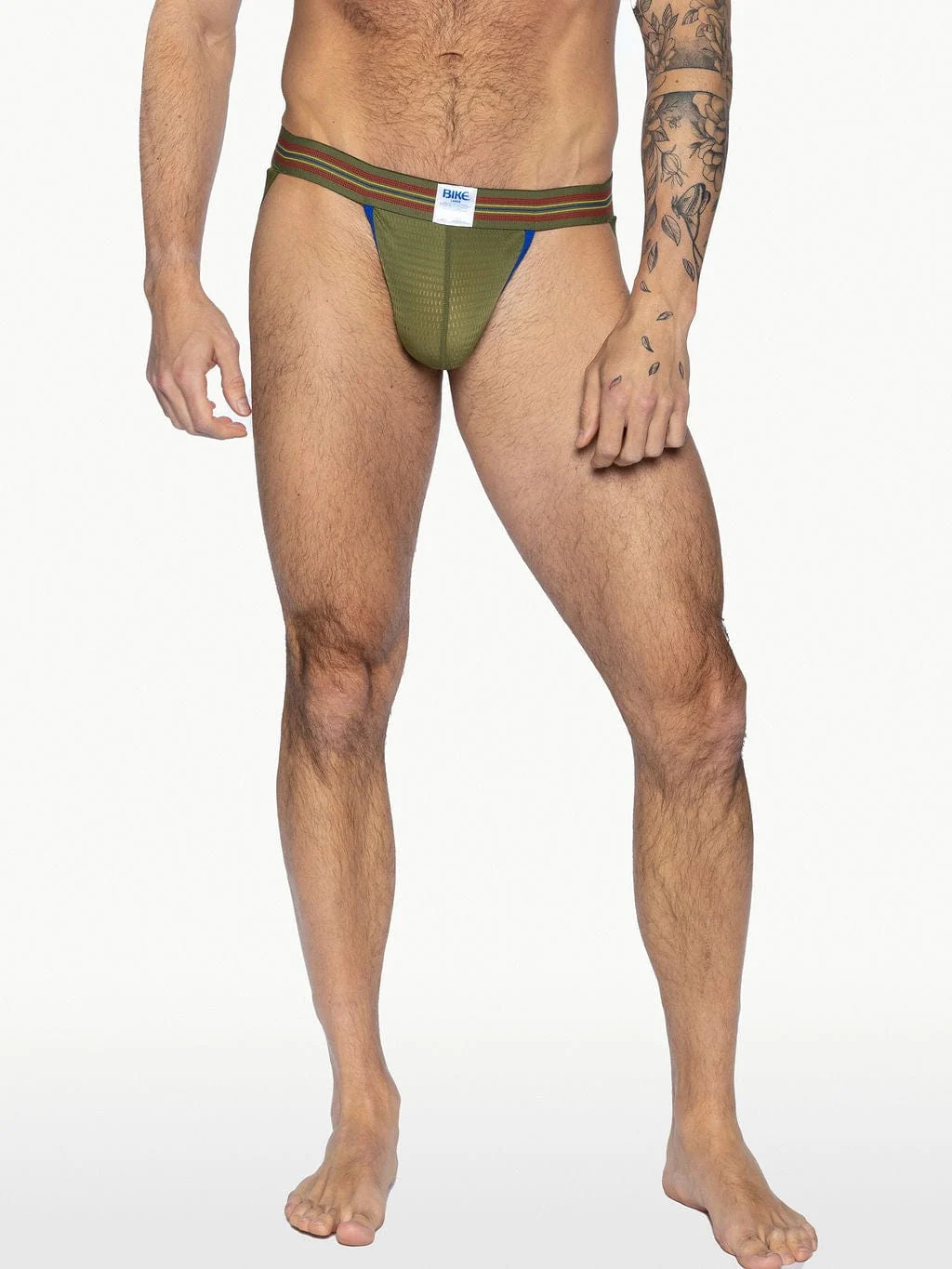 BIKE ATHLETIC Mesh Jockstrap - Olive - Image 3